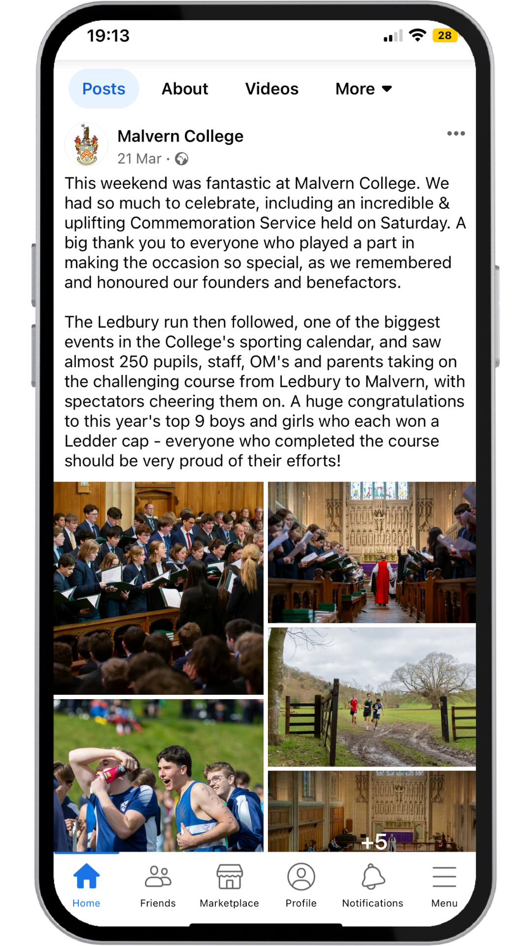 Commemoration Service & Ledbury Run – Facebook post