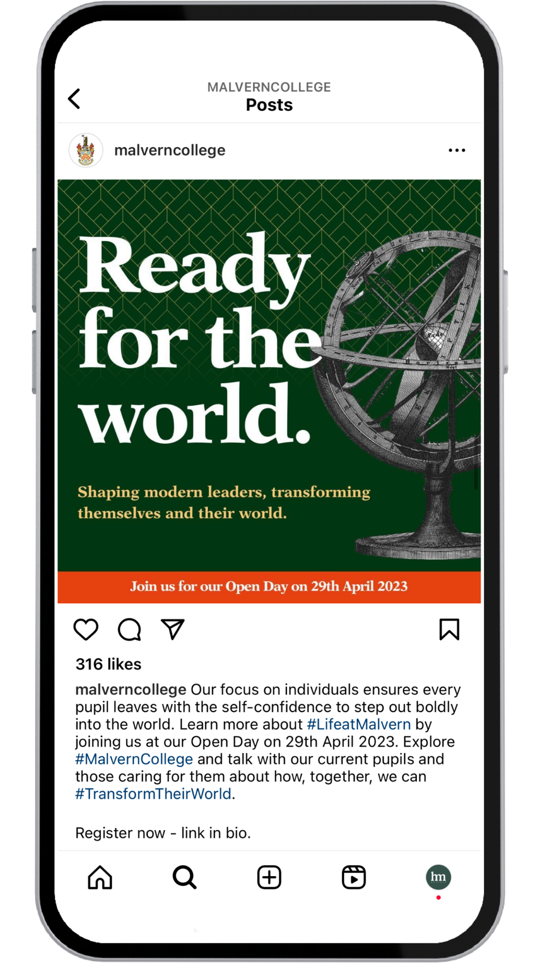 Ready for the world – Instagram post, 316 likes
