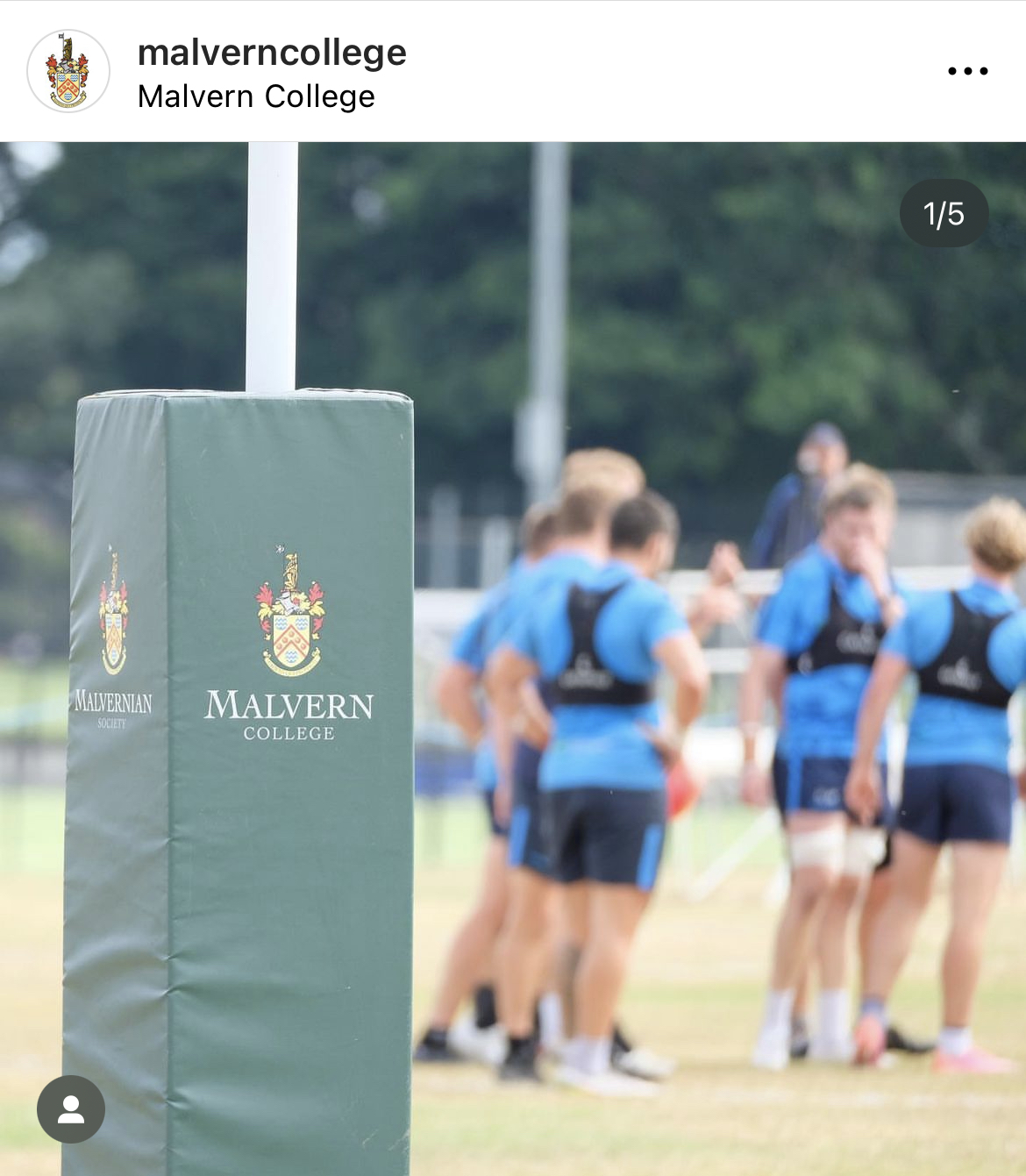 Rugby training on campus