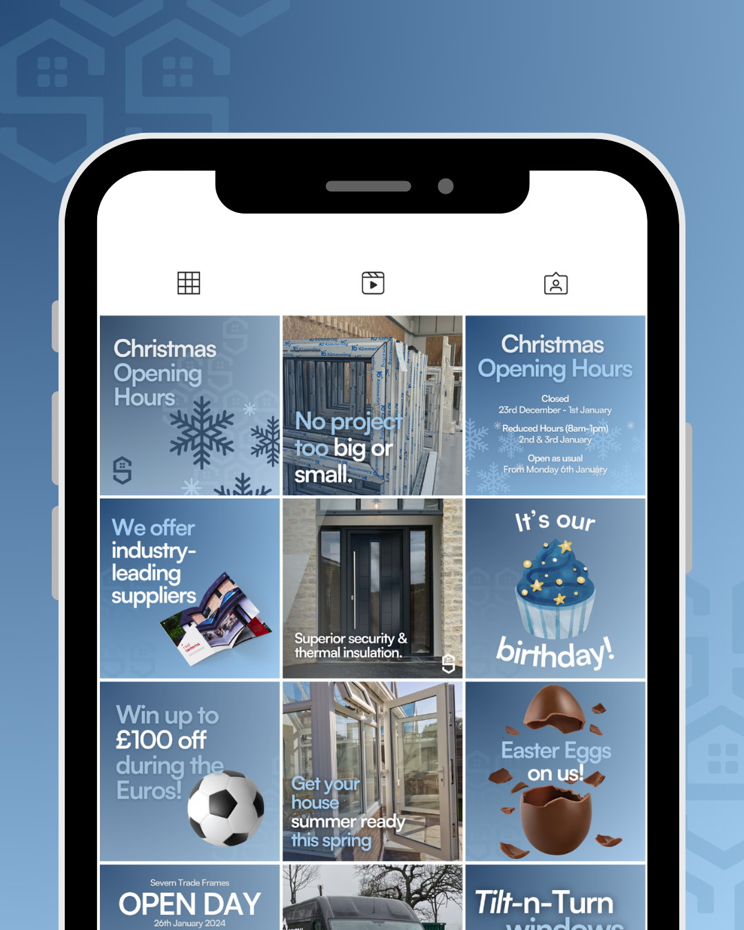 Severn Trade Frames social media content